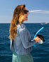 Free Fly W LS Bamboo Shade Crossover Hoodie PACIFIC BLUE