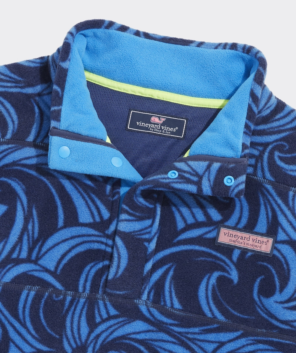 Vineyard Vines M Harbor Fleece Shep Shirt BALTIC BLUE