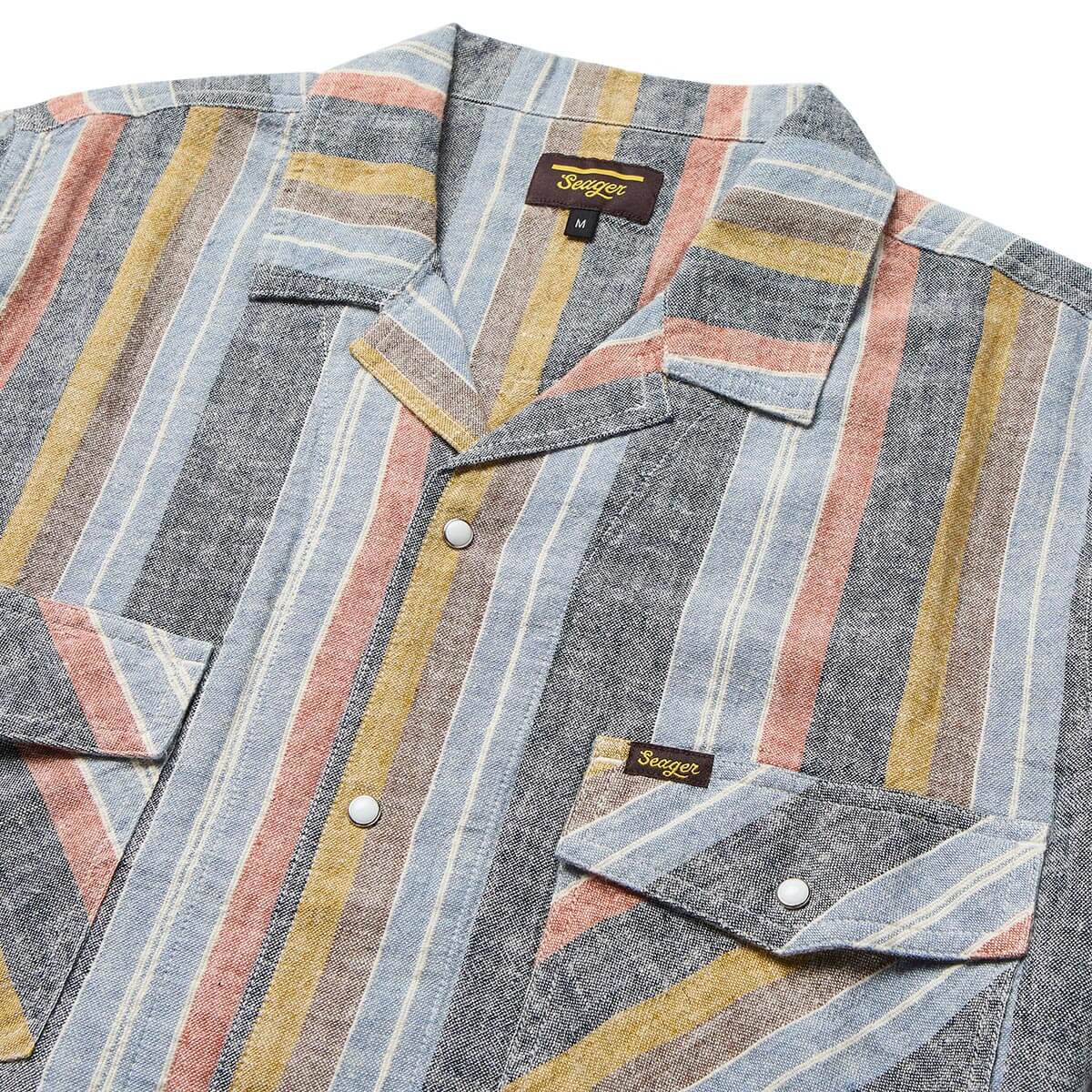 Seager M SS Whippersnapper WASHED STRIPE NAVY