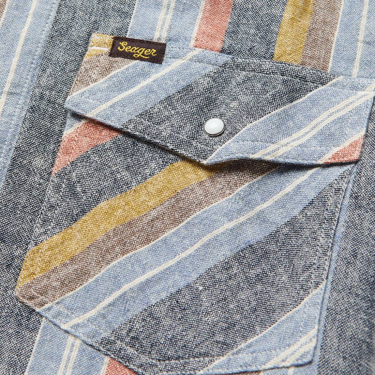 Seager M SS Whippersnapper WASHED STRIPE NAVY