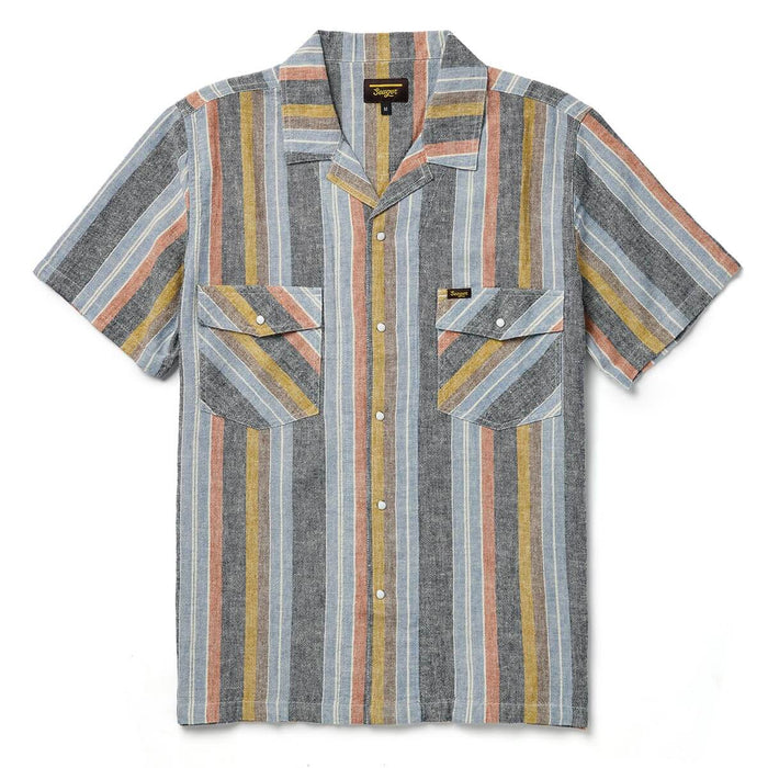 Seager M SS Whippersnapper WASHED STRIPE NAVY