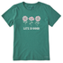 Life is Good W SS Crusher3 Groovy Flowers Tee SPRUCE