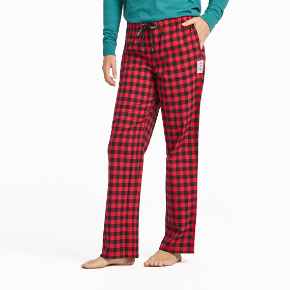 Life is Good W Buffalo Check Sleep Pant POSITIVE RED