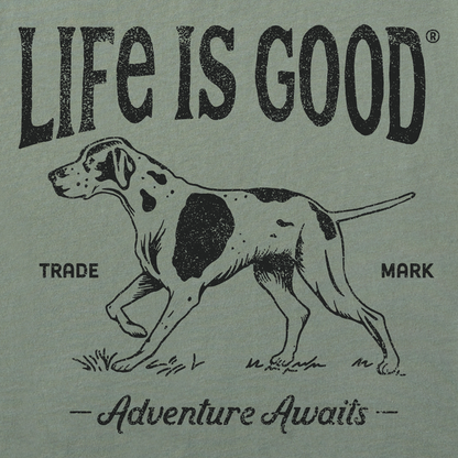 Life is Good W SS Boxy Tee Adventure MOSS GREEN