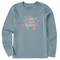 Life is Good W LS Crusher Realaxed Florals Tee SMOKY BLUE