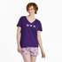 Life is Good W SS Relaxed Sleep Heart Paw Trio Tee DEEP PURPLE