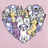 Life is Good W LS Crusher Vee Heart of Dogs SEASHELL PINK