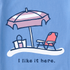 Life is Good W SS Sleep Tee I Like It Here CORNFLOWER BLUE