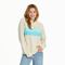Life is Good W Good Vibes Wide Stripe Hoodie PUTTY