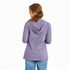 Life is Good W LS Striped Hooded Pet Paw Heart Tee DUSK PURPLE