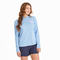 Life is Good W LS Radiating Sun Crusher Hoodie CORNFLOWER BLUE