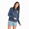 Life is Good W LS Hooded Sun Crusher Small Palms DARKEST BLUE