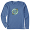 Life is Good W LS Crusher Washy Floral Compass VINTAGE BLUE