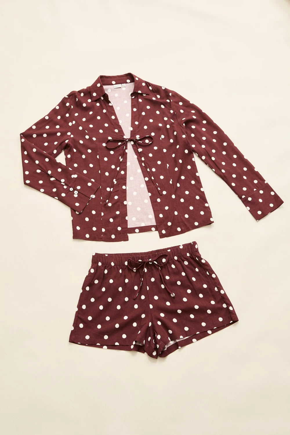 Rhythm W Polka Dot Beach Short CAFE