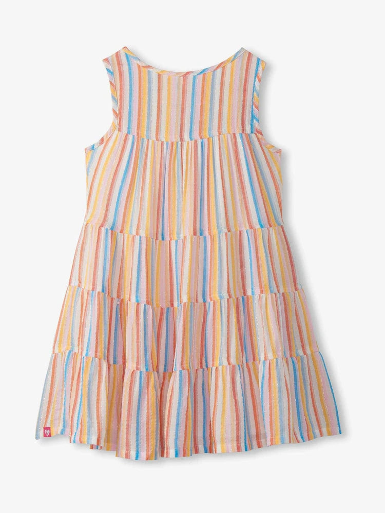 Hatley Kids Sunny Stripe Layer Tiered Dress CREAM