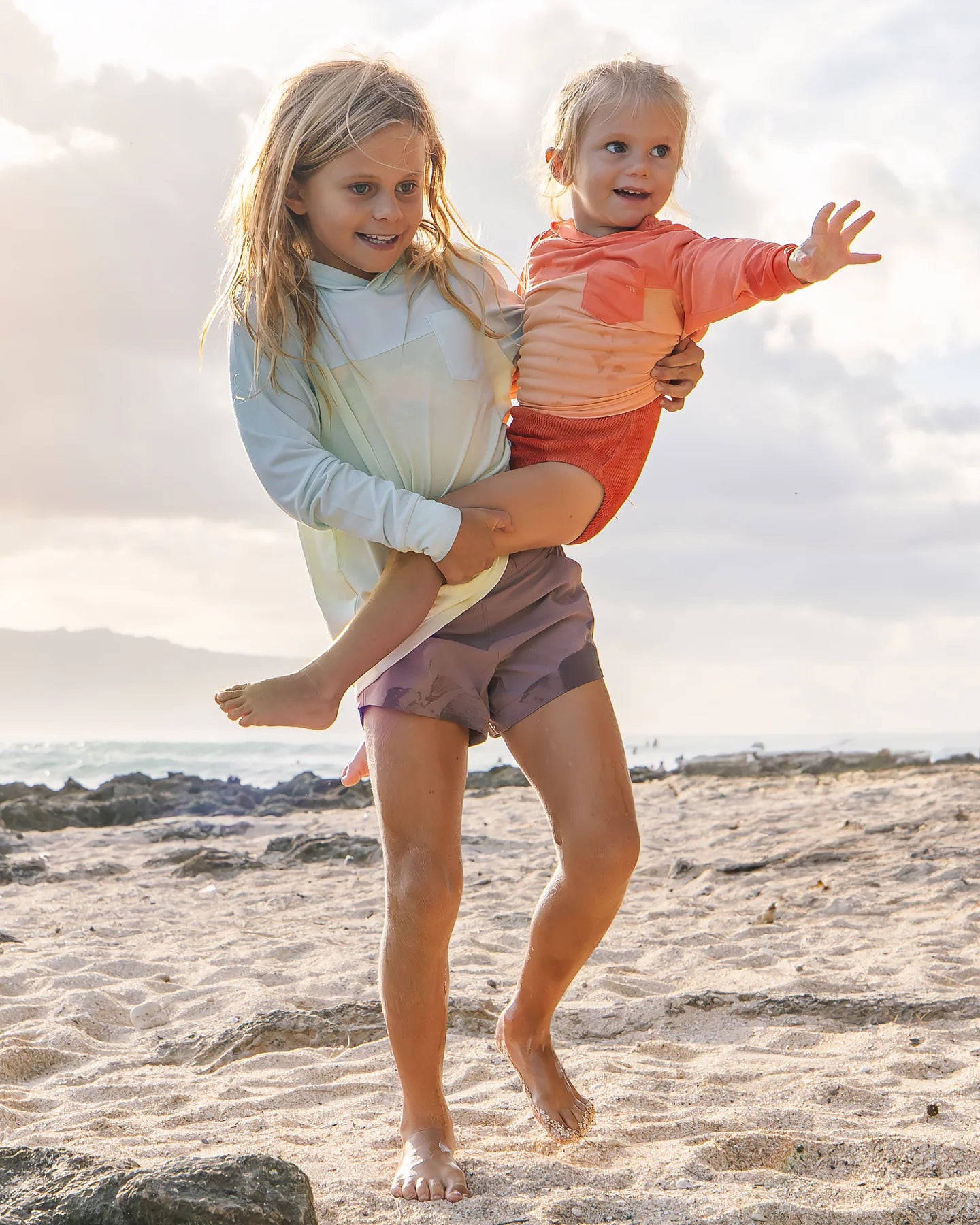 Free Fly Youth Colorblock Shade Hoodie TROPIC SEA / LIME