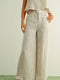 Miou Muse W Jacquard Linen Pant WHITE / STONE
