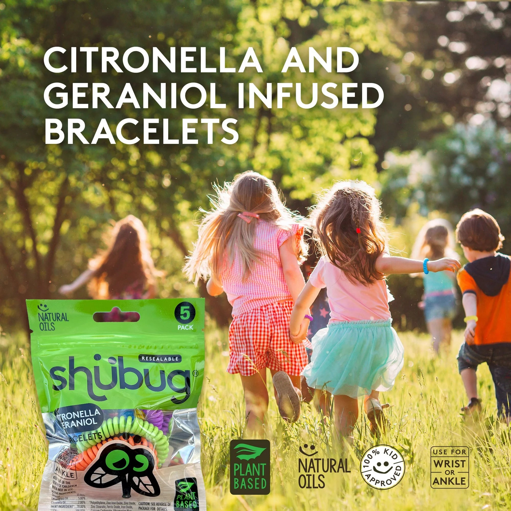 Shubug Kids Coiled Bracelets Insect Repellent