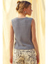Miou Muse W Hook & Eye Vest Cardigan BLUE