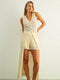 Miou Muse W Crochet Long Cardigan BEIGE
