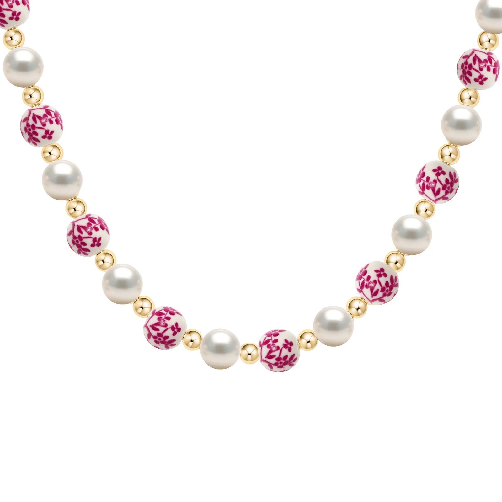 Bara Boheme Amalfi Bella Necklace Gold Filled PINK