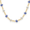 Bara Boheme Amalfi Bloom Choker Necklace Gold Filled BLUE