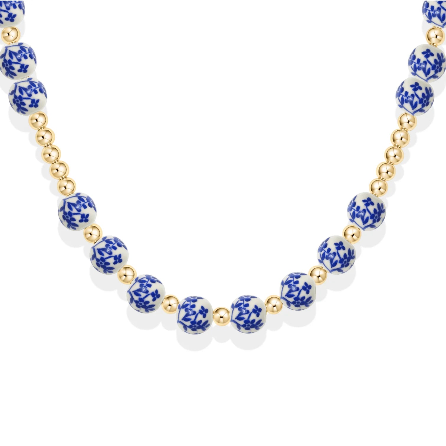 Bara Boheme Amalfi Freesia Necklace Gold Filled BLUE