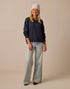 Carve Designs W Drue Fuzzy Sweater NAVY / DARK DAWN