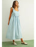 Miou Muse W U-Neck Chambray Dress LIGHT BLUE