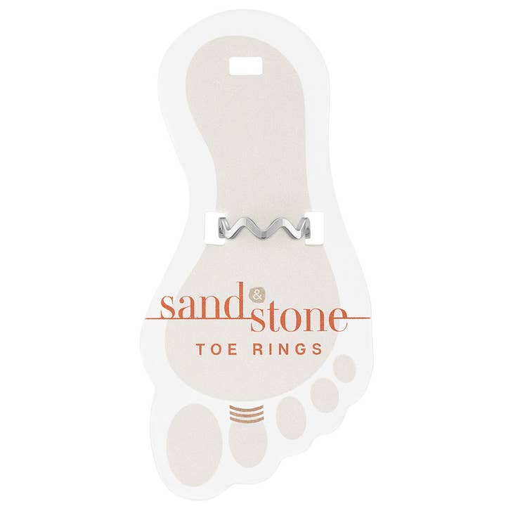 Sand & Stone Toe Ring SILVER RIPPLE