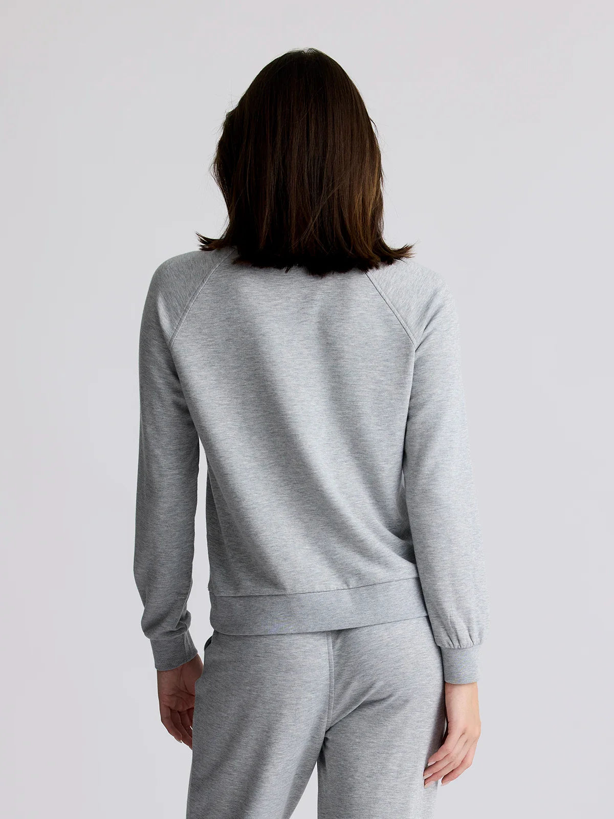 Free Fly W Bamboo LW Fleece Crew HEATHER GREY