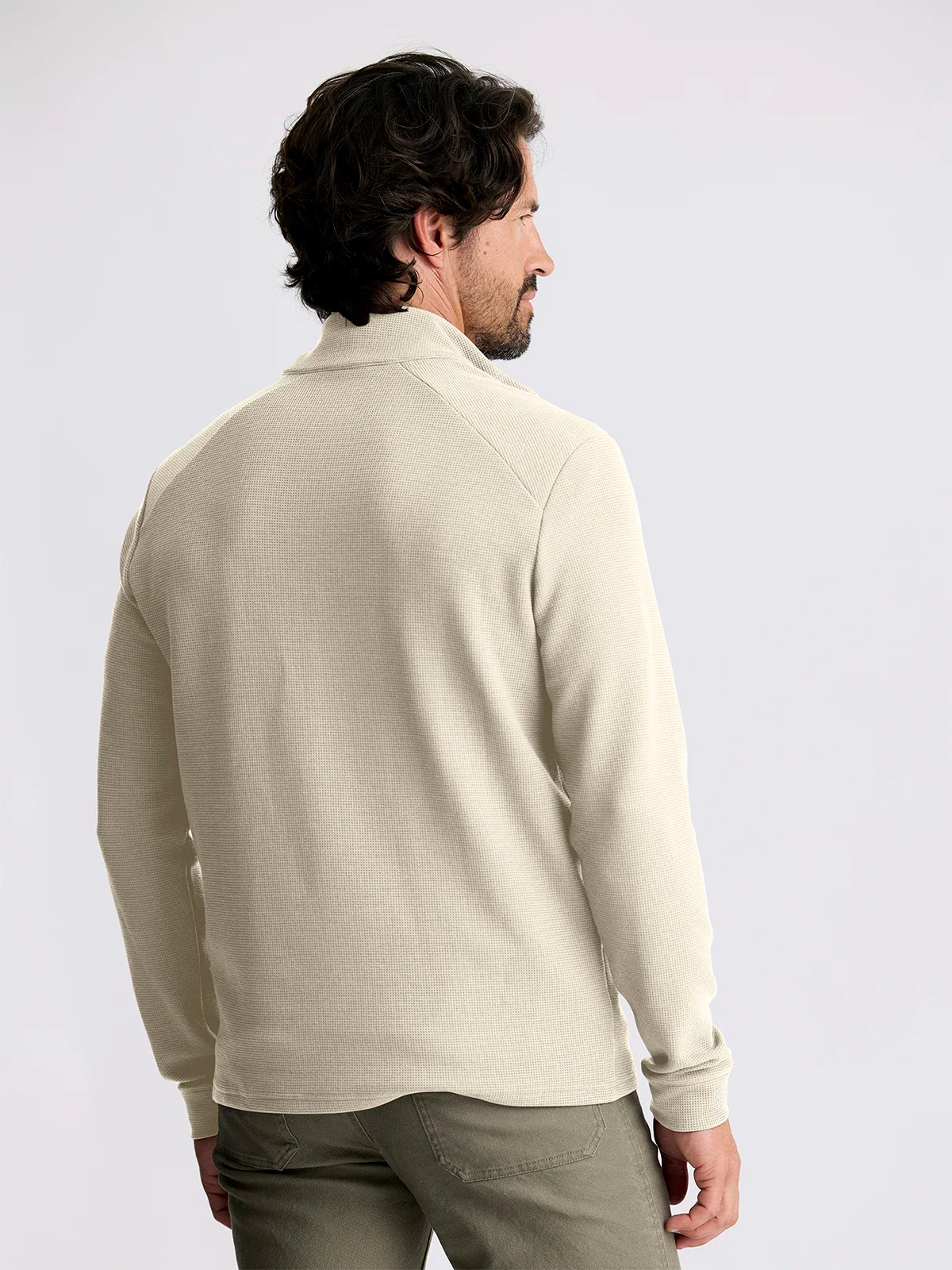 Free Fly M Waffle 1/4 Zip SANDSTONE