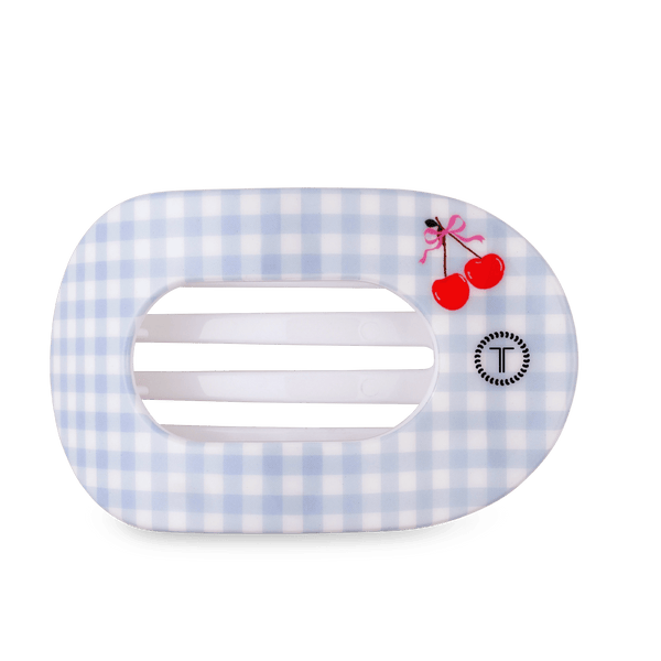 Teleties Large Flat Round Clip BASKET OF CHERRIES
