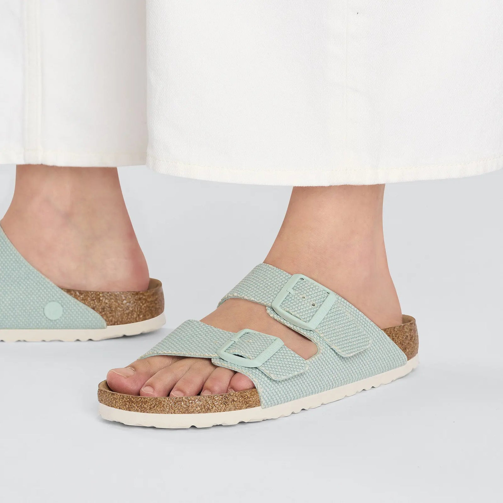 Birkenstock W Arizona Canvas Rivet Logo SURF GREEN - NARROW