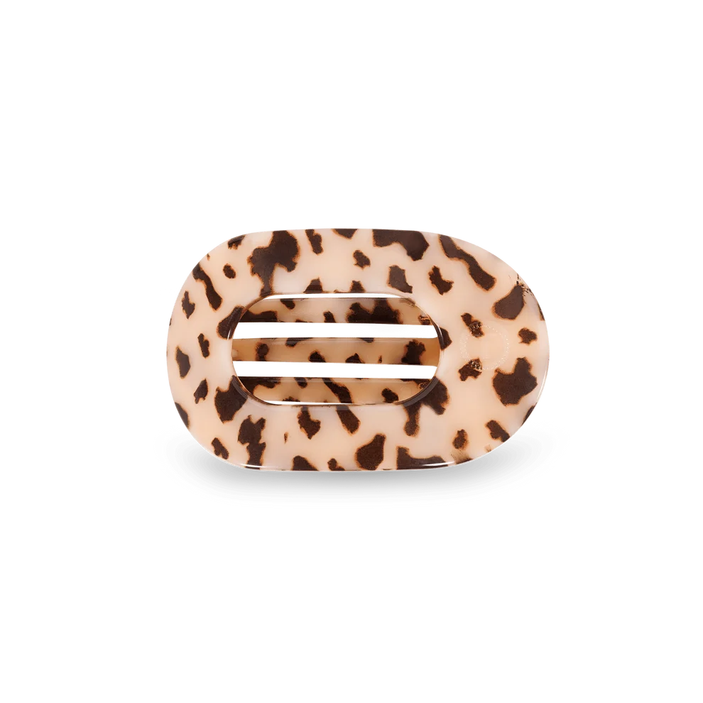 Teleties Tiny Flat Round Clip BLONDE TORTOISE