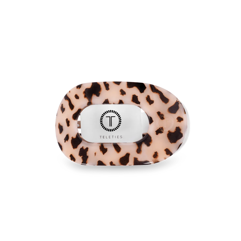 Teleties Tiny Flat Round Clip BLONDE TORTOISE