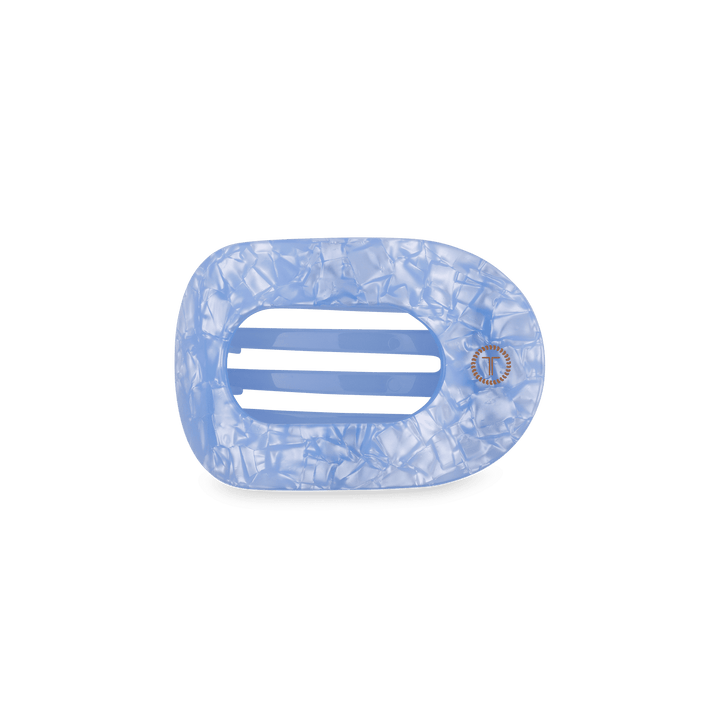 Teleties Small Flat Round Clip BLUE LAGOON