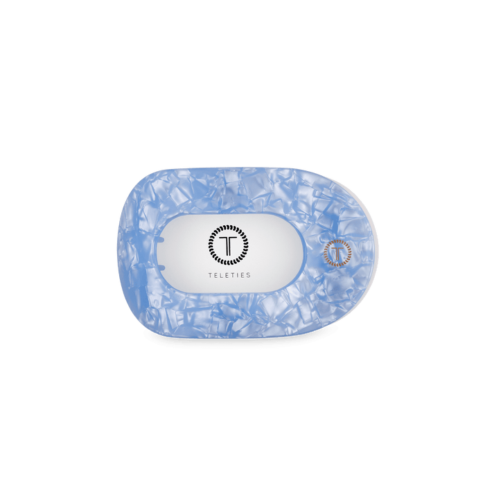 Teleties Small Flat Round Clip BLUE LAGOON