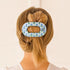 Teleties Large Flat Round Hair Clip BLUE MARIGOLD