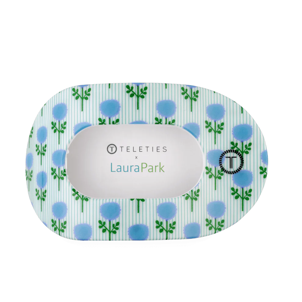 Teleties Large Flat Round Hair Clip BLUE MARIGOLD