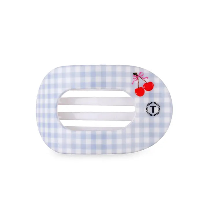 Teleties Medium Flat Round Clip BASKET OF CHERRIES