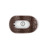 Teleties Medium Flat Round Hair Clip BROWN CROCODILE