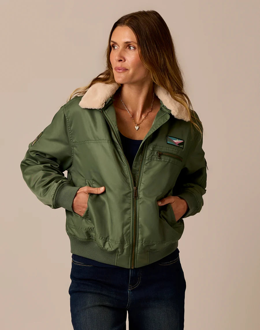 Carve Designs W Maverick Bomber LAUREL