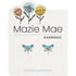 Mazie Mae Aquamarine Dragonfly Studs SILVER
