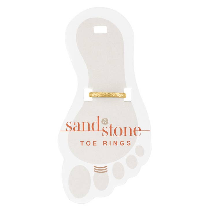 Sand & Stone Toe Ring GOLD HAMMERED