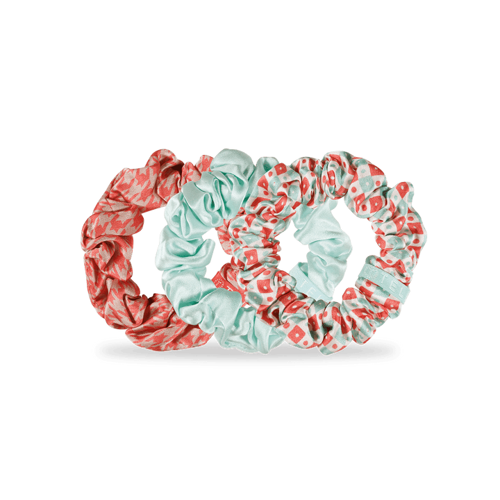 Teleties Large Silk Scrunchies CALMING CORAL