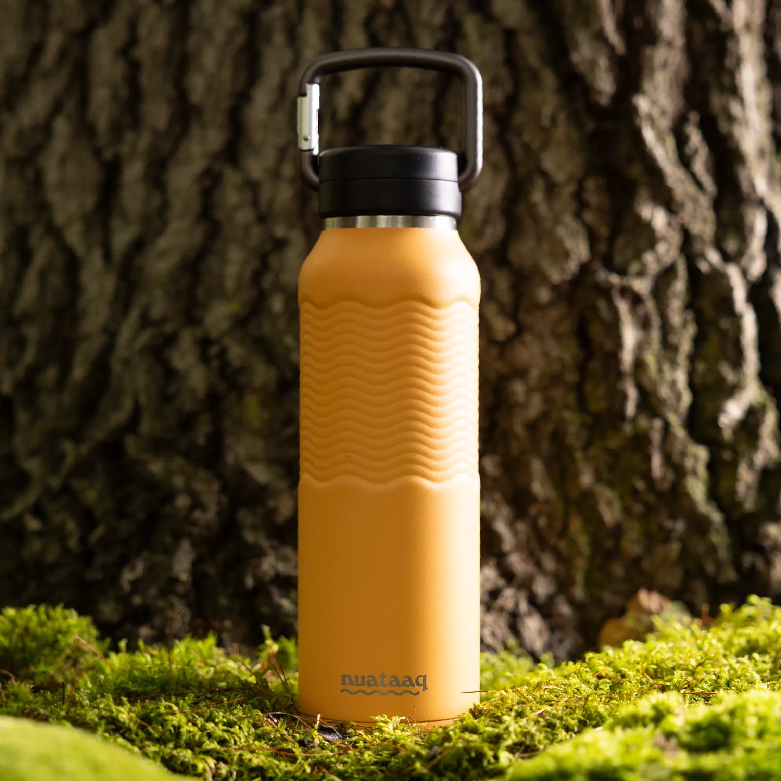 Nuataaq 34 oz Carabiner Water Bottle GOLDENROD