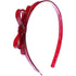 Lilies & Roses Thin Bow Headband GLITTER RED