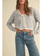 Miou Muse W Crochet Knitted Cardigan BLUE / WHITE