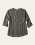 Carve Designs W LS Dylan Gauze Shirt CILANTRO STRIPE